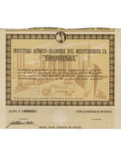 INDUSTRIAS QUIMICO-SALINERAS DEL MEDITERRANEO S.A. 1 AZIONE
