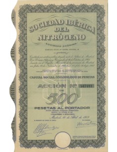 SOCIEDAD IBERICA DEL NITROGENO - 1 AZIONE 1959