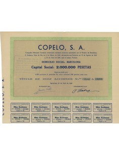COPELO S.A. - 10 AZIONI - 1948