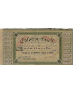 COLONIA GVUELL - 1 AZIONE - 1920