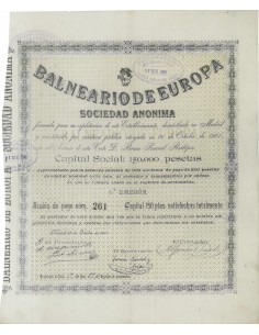 BALNEARIO DE EUROPA - 1 AZIONE - 1901