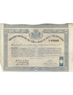 OBLIGACION HIPOTECARIA DUQUE DE OSUNA Y DEL INFANTADO 1881