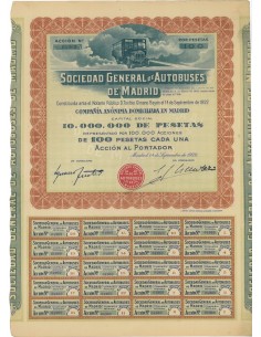 SOCIEDAD GENERAL DE AUTOBUSES DE MADRID - 1 AZIONE - 1922