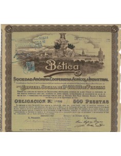 BETICA SOC. ANON. COOP. AGRICULA INDUSTRIAL 1 OBBLIG. 1931