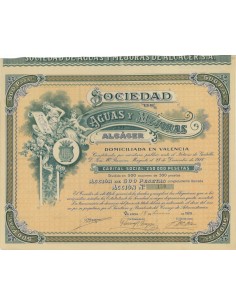 SOCIEDAD DE AGUAS Y MEJORES DE ALCACER - 1 AZIONE - 1929