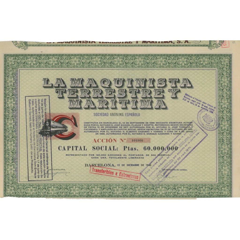 LA MAQUINUSTA TERRESTRE Y MARITIMA - 1 AZONE - 1946