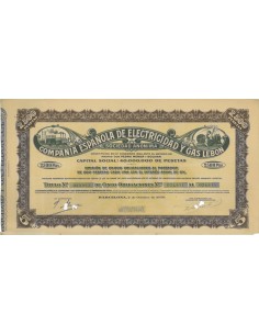 COMP. ESPANOLA DE ELECTRICIDAD Y GAS LEBON - 5 OBBLIGAZ. 1950