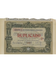 COMPANIA LOS FERROCARRILES ANDALUCES 1 AZIONE 1924