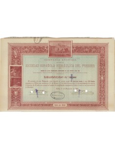 SOCIEDAD ESPANOLA HIDRAULICA DEL FRESSER - 1 OBBL. 1906