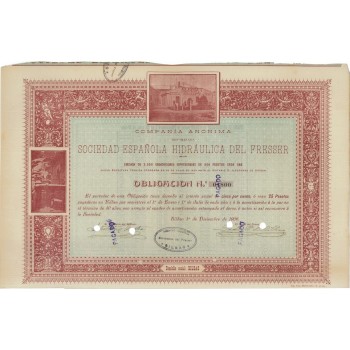 SOCIEDAD ESPANOLA HIDRAULICA DEL FRESSER - 1 OBBL. 1906