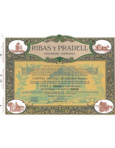 RIBAS Y PRADELL SOCIEDAD ANONIMA - 1 AZIONE 1973