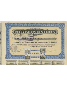 HOTELS UNIDOS - 1 AZIONE DI FONDAZIONE 1930