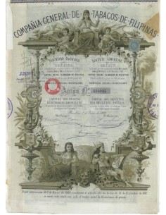 COMPANIA GEN. DE TABACOS DE FILIPINAS 1 AZIONE 1882