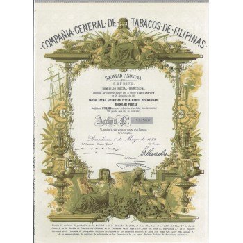 COMPANIA GEN. DE TABACOS DE FILIPINAS 1 AZIONE 1982