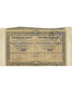 COMPANIA DEL FERRO-CARRIL NORESTE DE ESPANA 1 OBBL. 1862