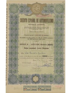 CREDITO ESPANOL DE AUTOMOBILISMO - AZIONE 1918