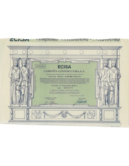 ECISA COMPANIA CONSTRUCTORA S.A. 1 AZIONE - 1958