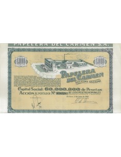 PAPELERA DEL CARMEN - 1 AZIONE - 1965