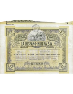 LA HISPANO-MINERA S.A. - 1 AZIONE 1914