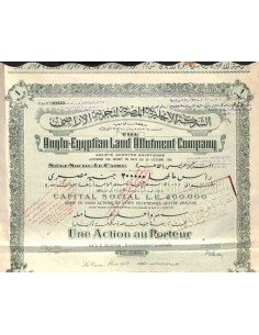 ANGLO-EGYPTIAN LAND ALLOTMENT COMP. 1 AZIONE 1952