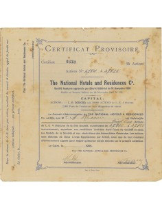 THE NATIONAL HOTELS AND RESIDENCES - AZIONI - 1905