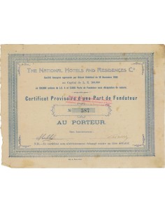 THE NATIONAL HOTELS AND RESIDENCES - AZIONI DI FONDAZIONE 1905