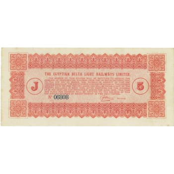 THE EGYPTIAN DELTA LIGHT RAILWAYS LTD - COUPON 1904