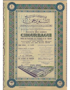 SOC. DES USINES CHOURBAGUI - 10 AZIONI - 1952
