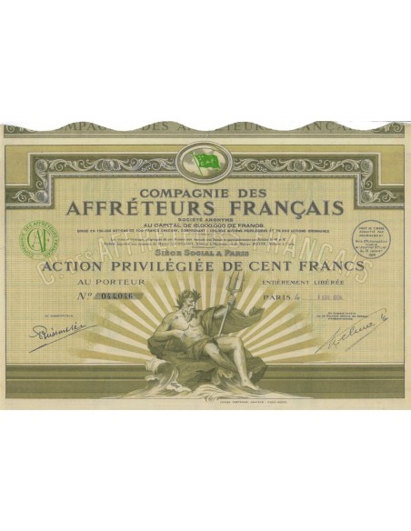 COMP. DES AFFRETEURS FRANCAIS - 1 AZIONE - 1924