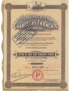 COMP. DE CHRARGEURS FRANCAIS PLISSON - 1 AZIONE 1924
