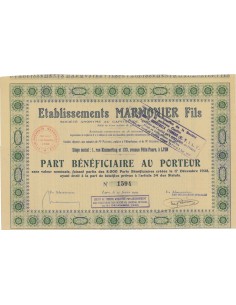 ETABLISSEMENTS MARMONIER FILS - AZIONE - 1929