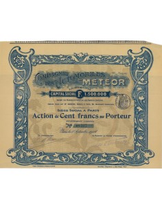 COMPAGNIE DES AUTOMOBILES METEOR - 1 AZIONE - 1906