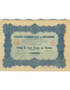 SOC. COMMERCIALE DE BOUCHERIE - 1 AZIONE - 1928