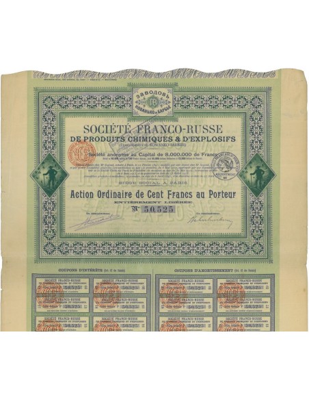 SOC. FRANCO-RUSSIE DE PROD. CHIMIQUES ED'EXPLOSIFS - AZIONE 1895