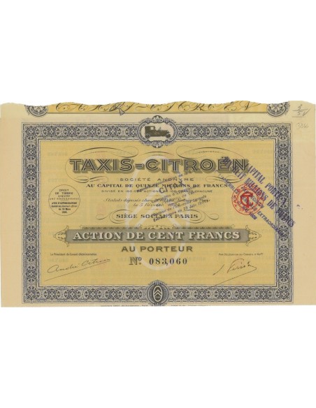 TAXIS-CITROEN - 1 AZIONE 1924