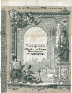 VILLE DE PARIS - 1 OBBLIGAZIONE - 1912