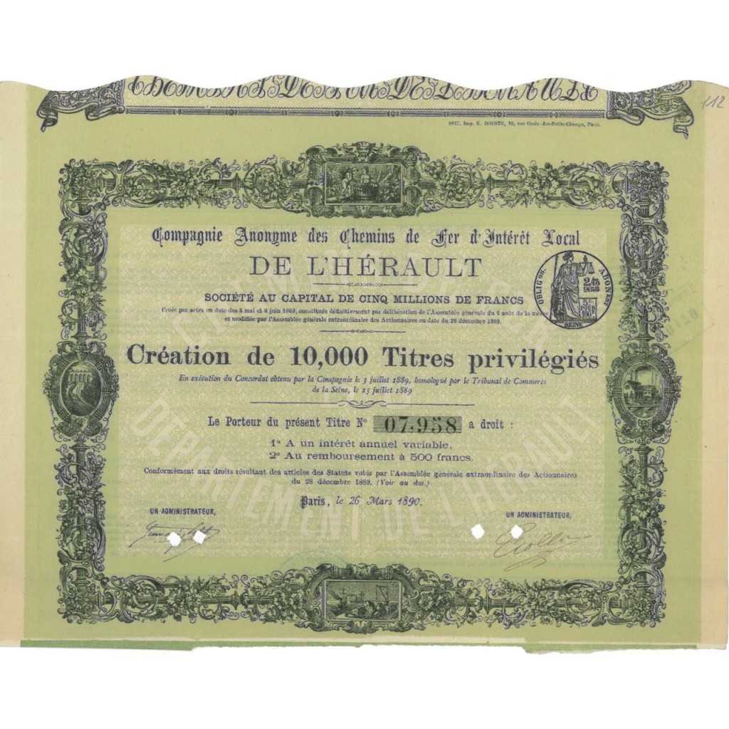 COMP. ANON. DES CHEMINS DE FER D'ENTERET LOCAL DE L'HERAULT