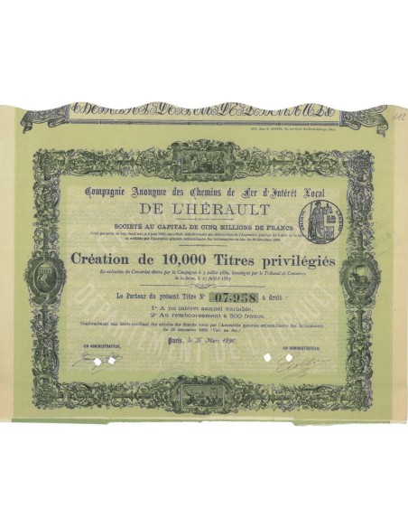 COMP. ANON. DES CHEMINS DE FER D'ENTERET LOCAL DE L'HERAULT