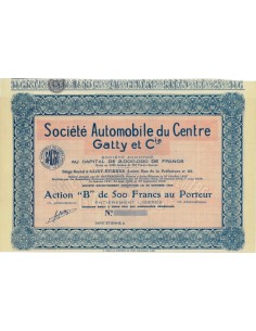 SOC. AUTOMOBILE DU CENTRE - 1 AZIONE B - 1929