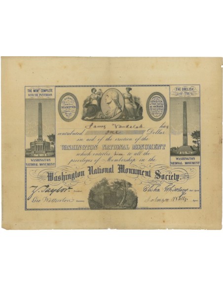 WASHINGTON NATIONAL MONUMENT SOCIETY - FIRMA ZACHARY TAYLOR