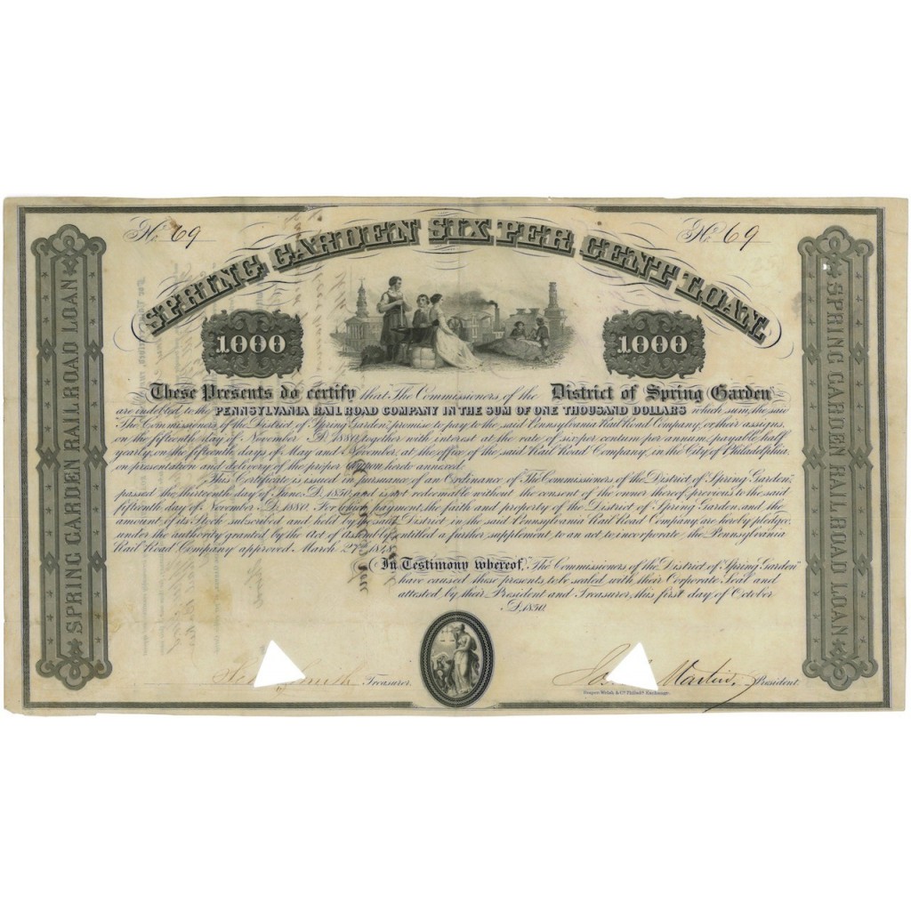 PENNSYLVANIA RAILROAD COMPANY - SPRING GARDEN 6 PER CENTO