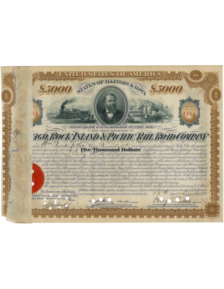 CHICAGO ROCK ISLAND AND PACIFIC RAILROAD COMP. - FIRMA W. ROCKEFELLER