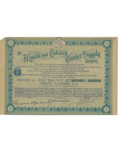 THE MATCH AND TOBACCO TIMBER SUPPLY COMPANY 10 AZIONI 1926