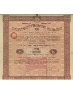 ROYAUME DE YOUGOSLAVIE EMPRUNT FUINDING 5 PER CENT - 1933