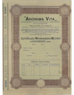 ANONIMA VITA - AZIONI - 1927