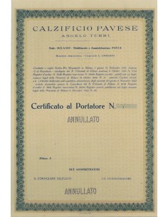 CALZIFICIO PAVESE ANGELO TURRI - AZIONI - 1922