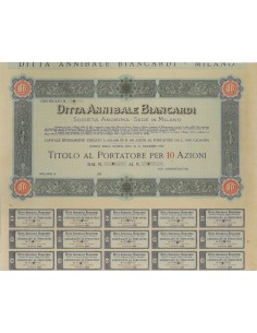 DITTA ANNIBALE BIANCARDI - 10 AZIONI - 1925