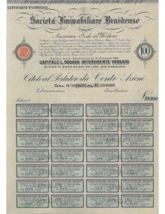 SOC. IMMOBILIARE BRAIDENSE - 100 AZIONI - 1923