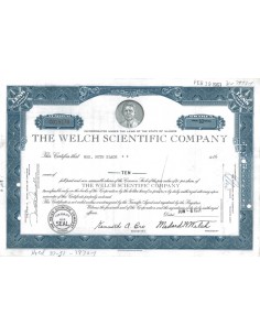 THE WELCH SCIENTIFIC COMPANY - 10 AZIONI - 1961