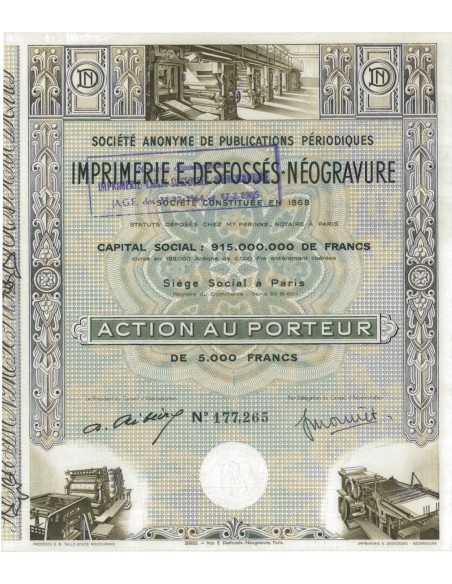 S.A. DE PUB. PERIODIQUES IMP. E DESFOSSES NEOGRAVAURE 5000 FRC